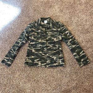 Denim camo jacket.
